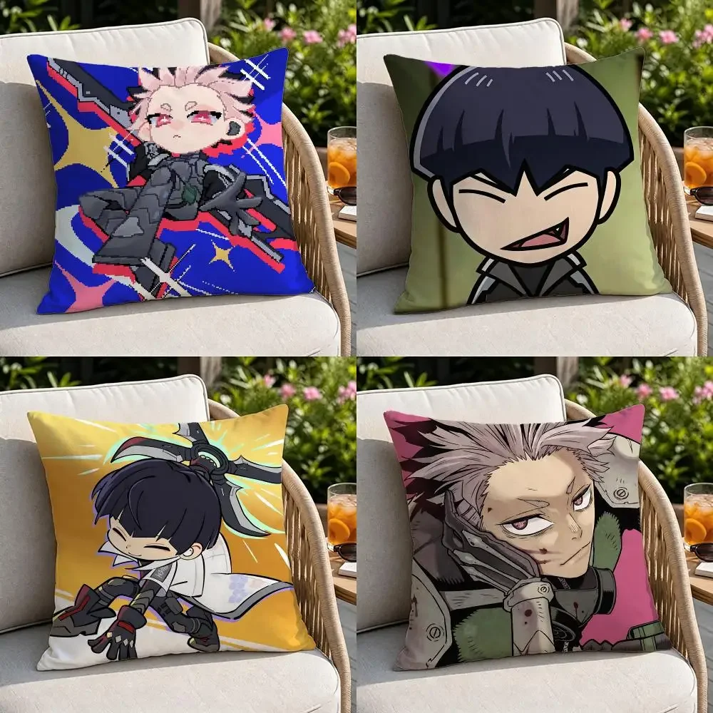 Anime-Kaiju No. 8S Cushion Cover Soft Square Throw Pillow Covers Set for Sofa Bedroom Car Home Decoration