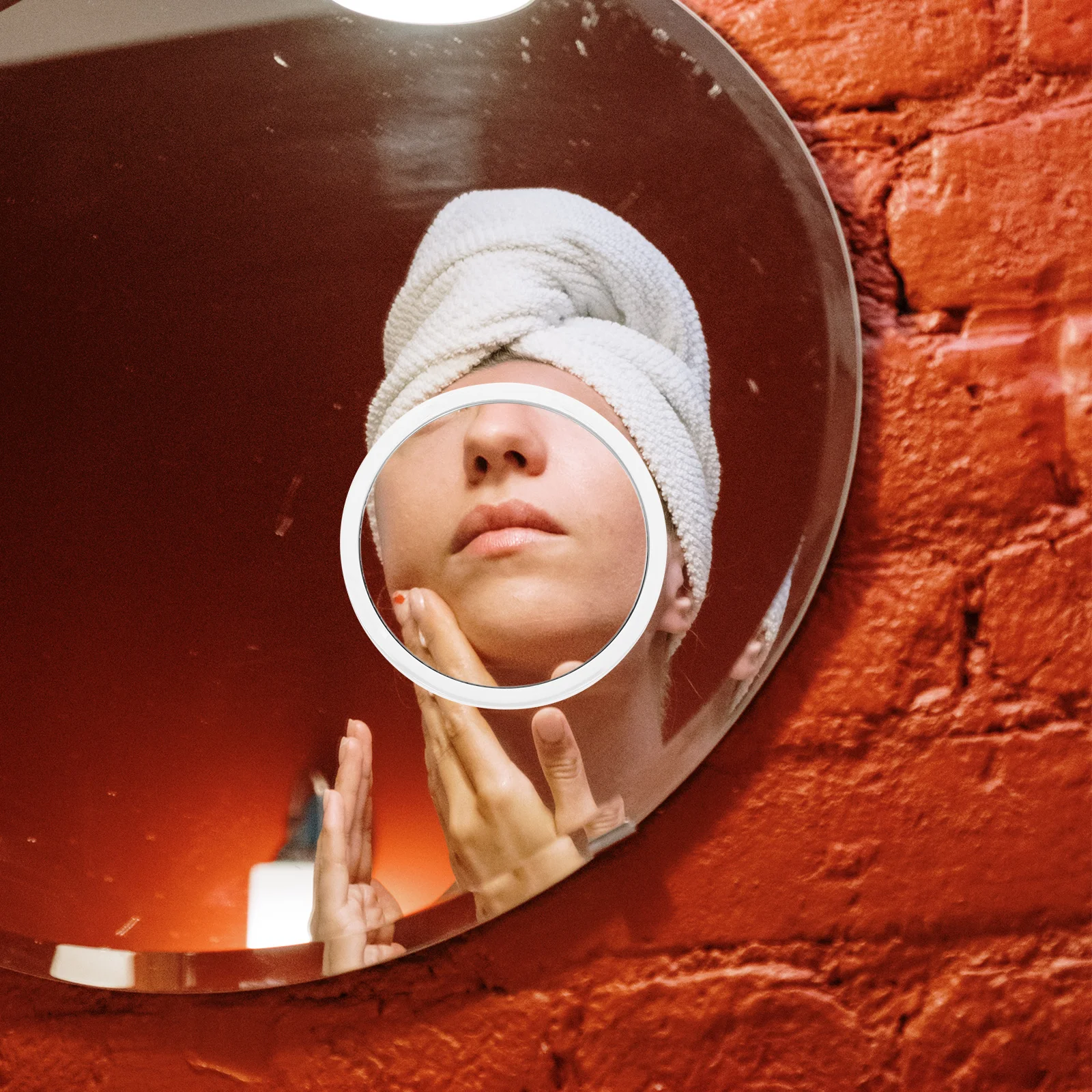 

Magnify Mirror Makeup Suction Cup Mount Compact Magnifying Bathroom Round Vanity Magnified Mirrors