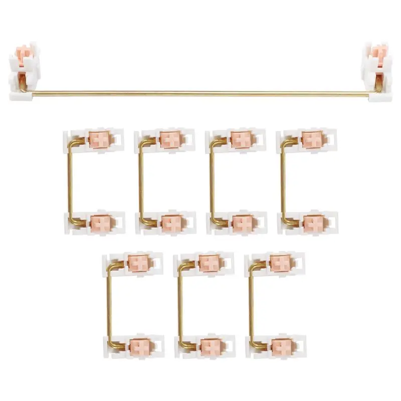 AT82- Plate Mounted Stabilizer For Custom Mechanical Keyboard 2U 6.25U (White Pink)