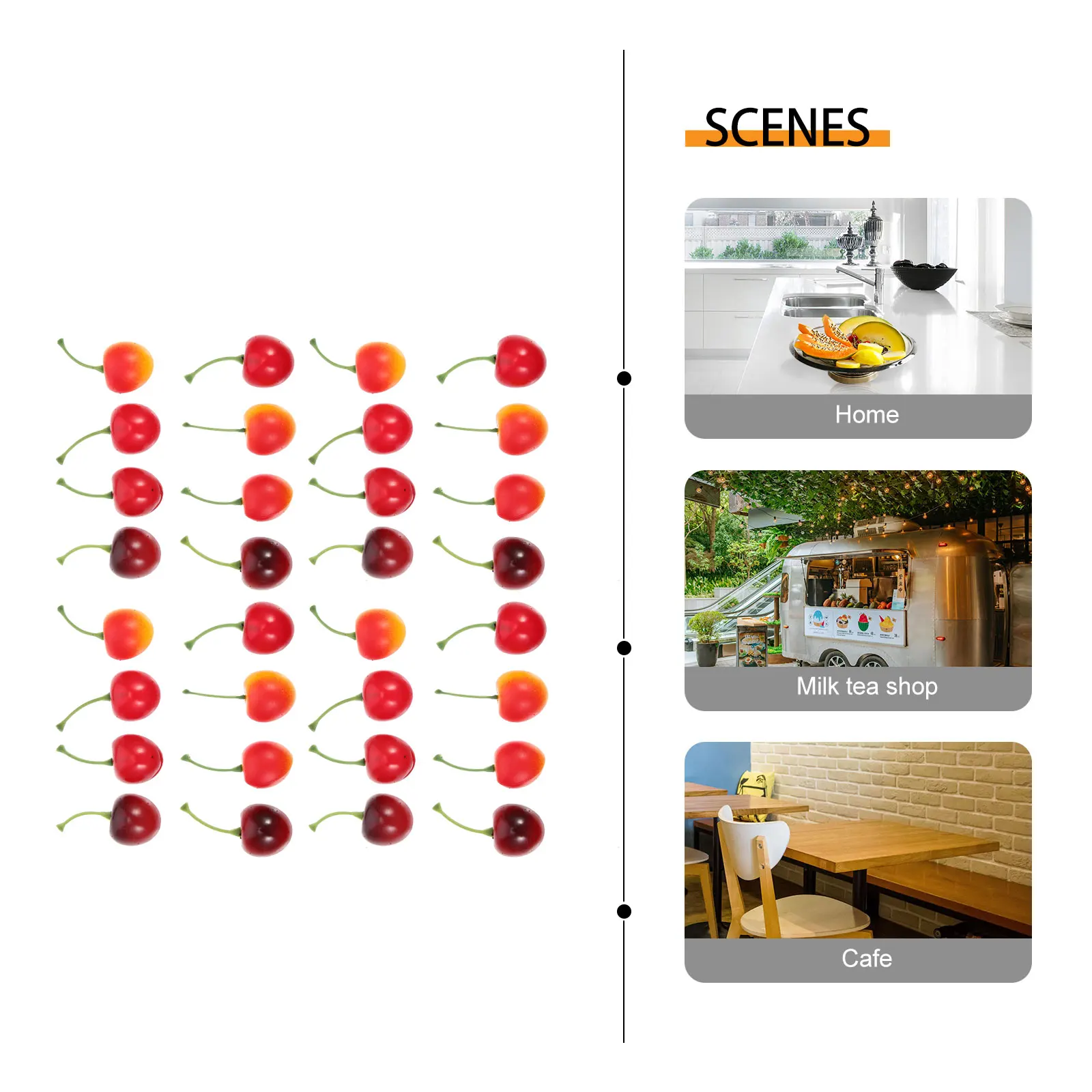 

60pcs Realistic Fruit naments Models Realistic Fruit naments Simulation Decor Artificial Props for Home Studio Party