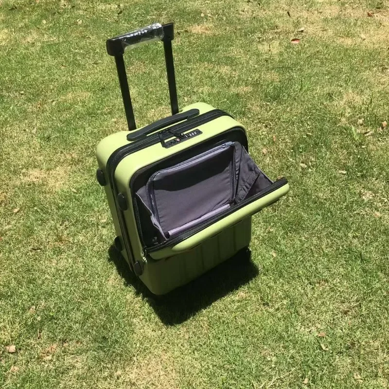 Front Opening 20 inch Trolley Case With wheels Password Travel Suitcase Boarding Box Rolling Luggage With USB Charging Suitcase