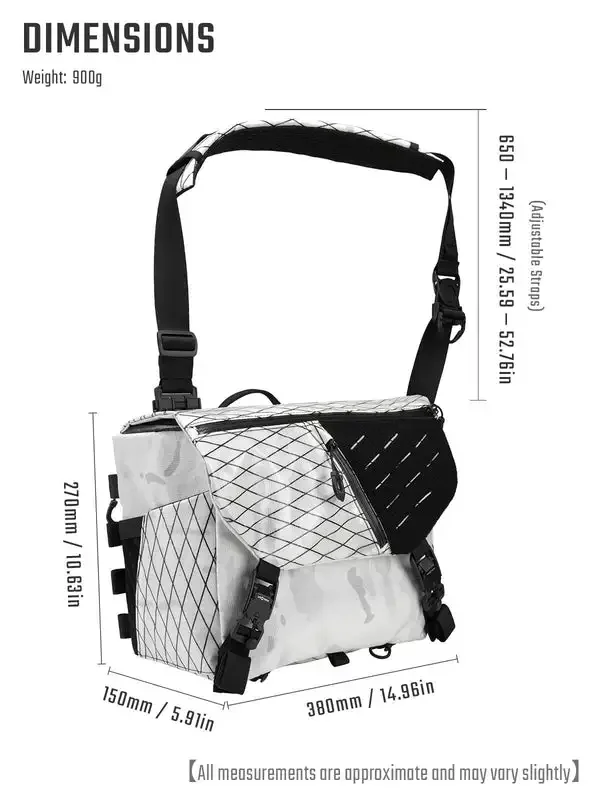 Bolso Bandolera TACTICAL GEEK 15L Cache L7, Bolso de Pecho con Correa Ajustable, Mochila de Uso Diario