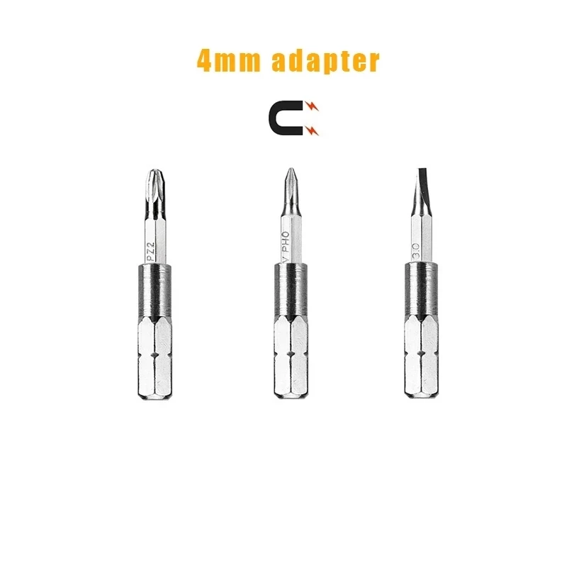 4mm-6.35mm Converter Adapter Slotted Phillips Precision Bits Set Screwdriver Drill Bit Repair Mobile Phone Camera Computer