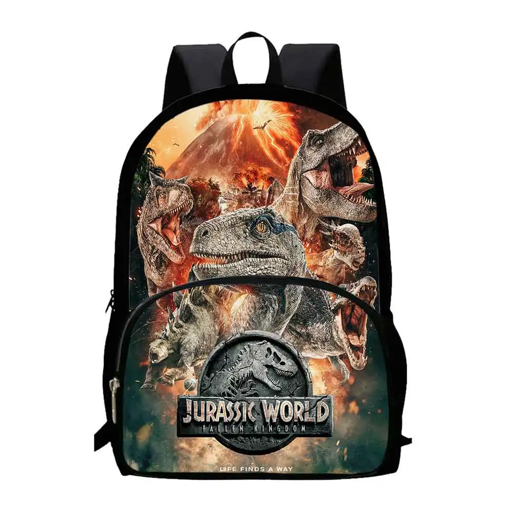 Mochila escolar dinossauro para crianças, mochilas escolares para meninos, período jurássico, desenhos animados, animal prints