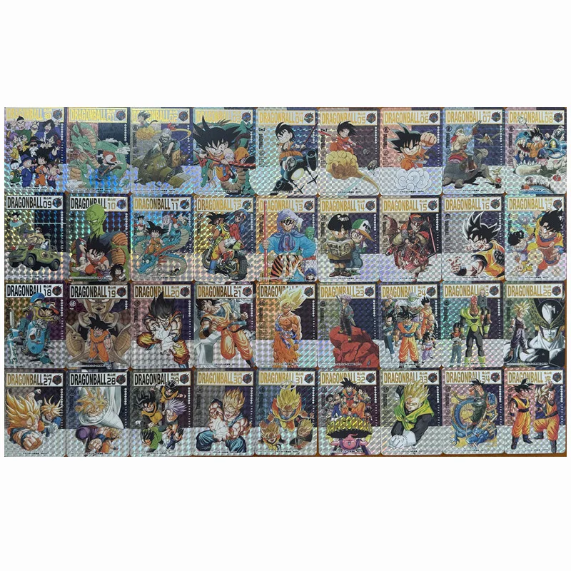 36-ピース-セットドラゴンボール-40-周年記念コミックシリーズ-diy-自作カラーフラッシュカードアニメゲームコレクションカードギフトおもちゃ-63-88-ミリメートル