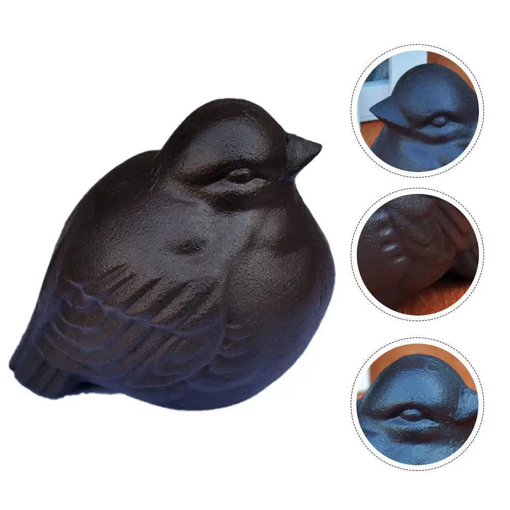 

Iron Shape Desktop Decor Creative Ornament for Home Garden Living Room Metal Bird Statue Lightweight Sturdy Indoor