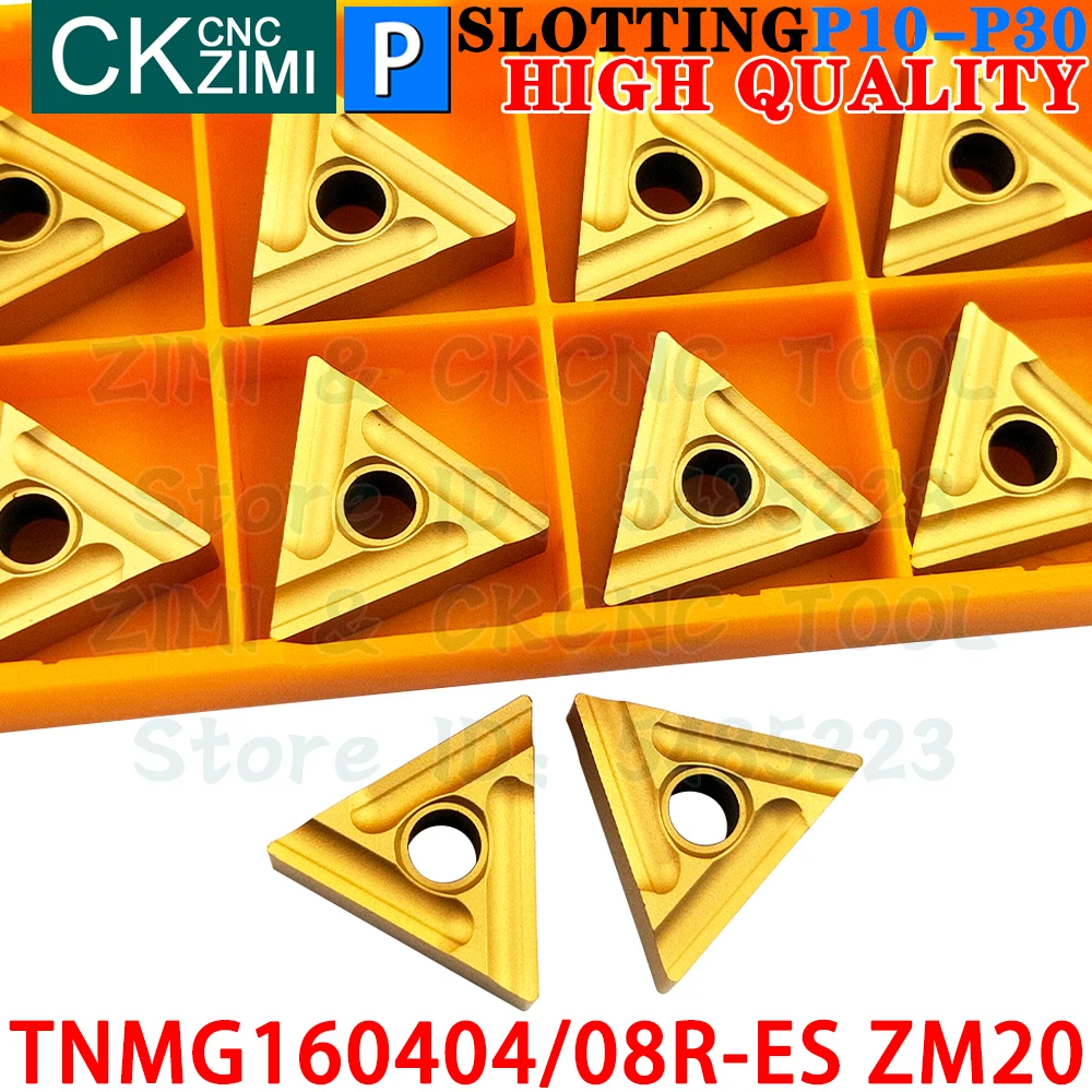 TNMG160404R-ES ZM20 TNMG160408R-ES ZM20 Carbide Inserts Slotting Grooving Inserts Turning Tool Inserts TNMG CNC Metal Lathe Tool