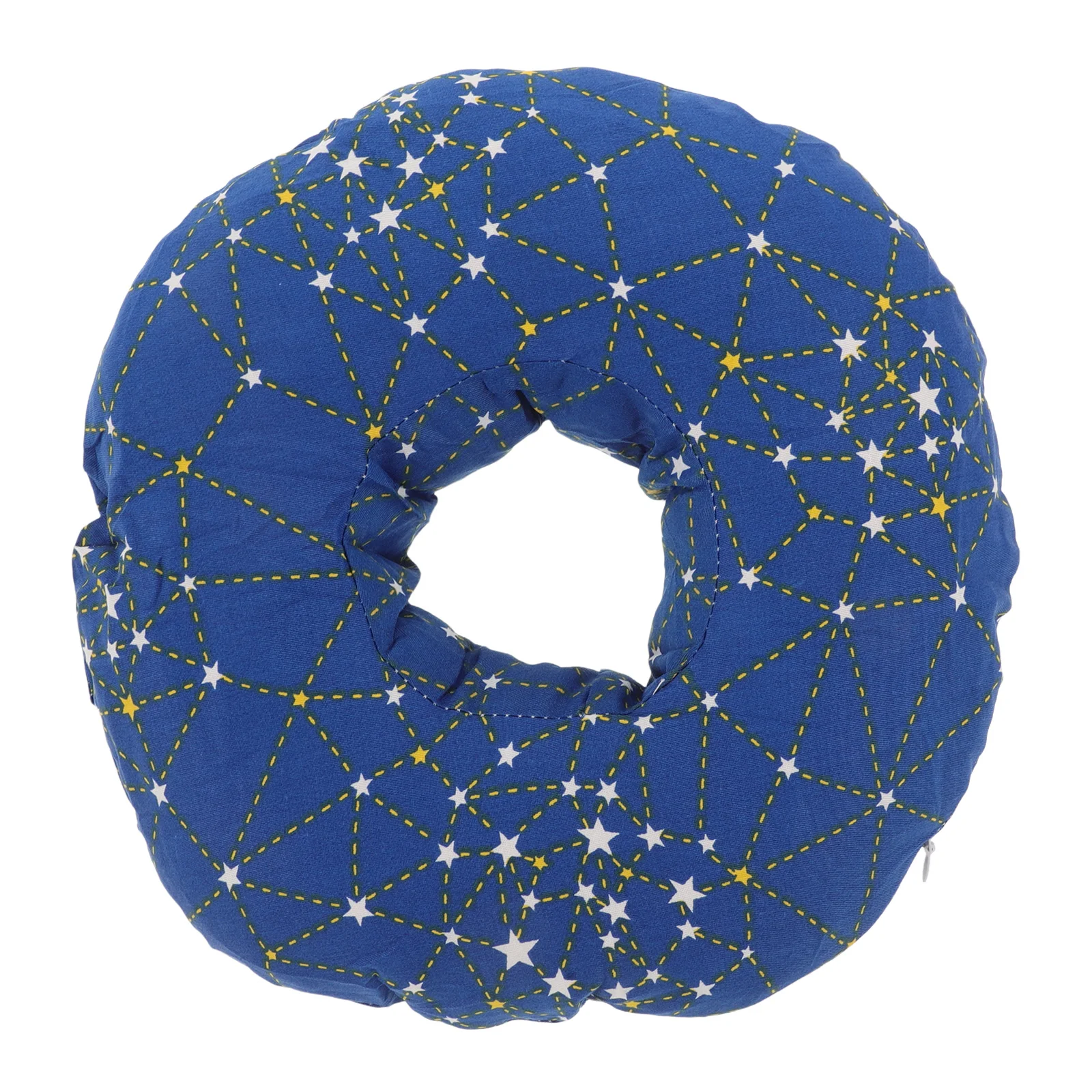 

Soft Pillow Ear for Side Sleeping Hole Case Donut Cushion Comfortable Earring Blue Pillows Double Elder