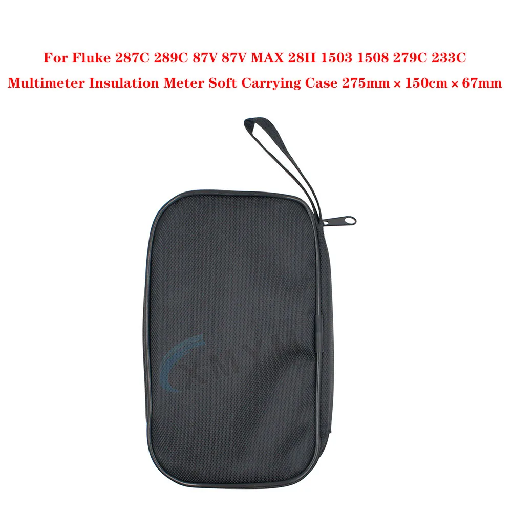 For Fluke 287C 289C 87V 87V MAX 28II 1503 1508 279C 233C Multimeter Insulation Meter Soft Carrying Case 275mm×150cm×67mm