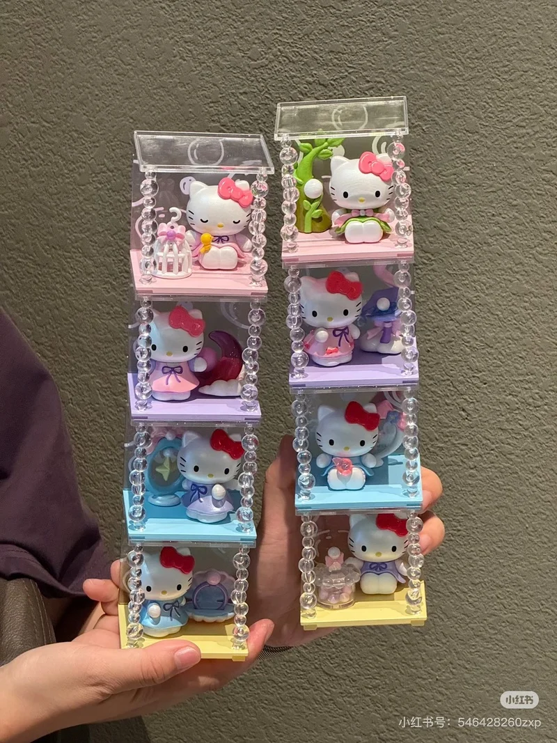 

Подлинная загадочная коробка Sanrio Hellokitty Pearl Light Dream Shadow Series слепая коробка милый настольный декор орнамент модель подарки другу