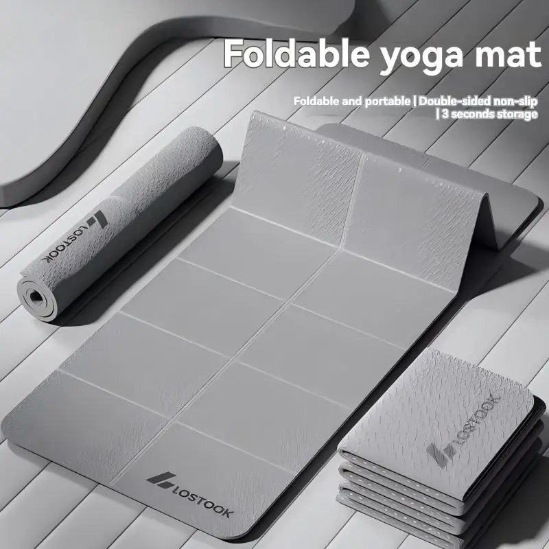 1 Stück faltbare Yogamatte, rutschfeste, verdickte Fitnessmatte aus Schwammmaterial, Yogamatte für Heimübungen