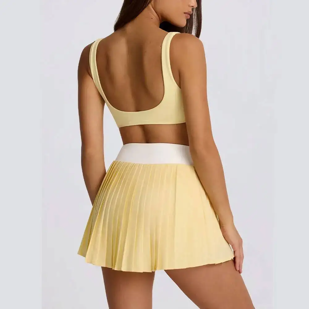 

Women S High Waisted Pleated Tennis Breathable Quick Dry Running Shorts With Built In Safety Shorts A Line Gym Skirt Fo