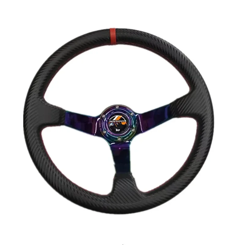 

modified racing 14 inch 350mm deep concave drift steering wheel / carbon grain PVC steering wheel