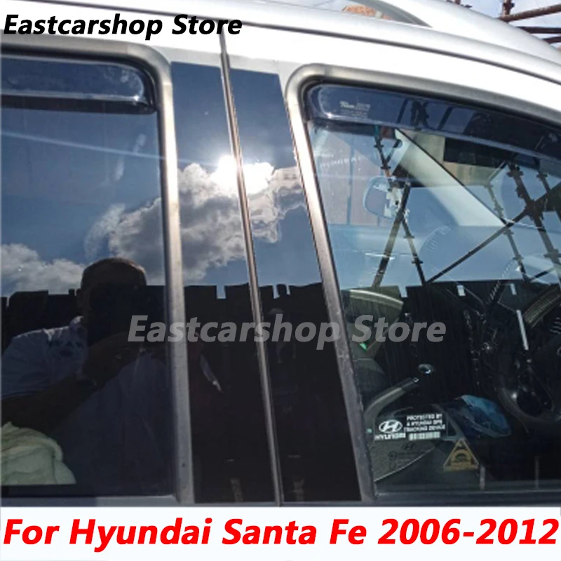 

Глянцевая черная наклейка на окно автомобиля для Hyundai Santa Fe 2012 2011 2010 2009 2006-2008