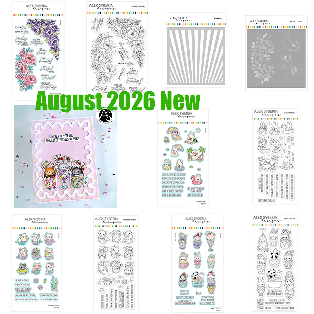 2026 Neue Sommer-Chill-Metallstanzformen Klare Stempel Schablone Scrapbooking DIY Dekoration Grußkarten-Vorlage Handgemacht