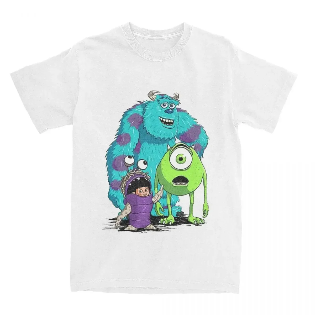 Universidade Monsters Inc camiseta para homens e mulheres, camiseta de algodão, manga curta, roupas vintage, nova chegada, Sullivan Boo