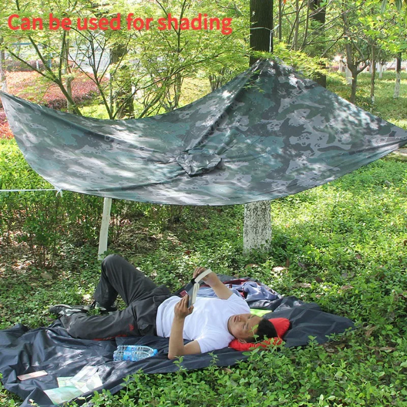 Outdoor Camping Jungle Hunting 3 in 1 Camouflage Bionic Raincoat Poncho Backpack Rain Cover