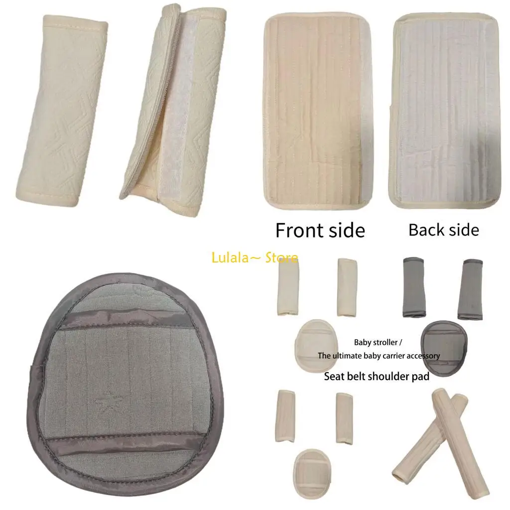 

Y4QA Baby Strollers Shoulder Strap Guard Breathable Pram Belt Pad