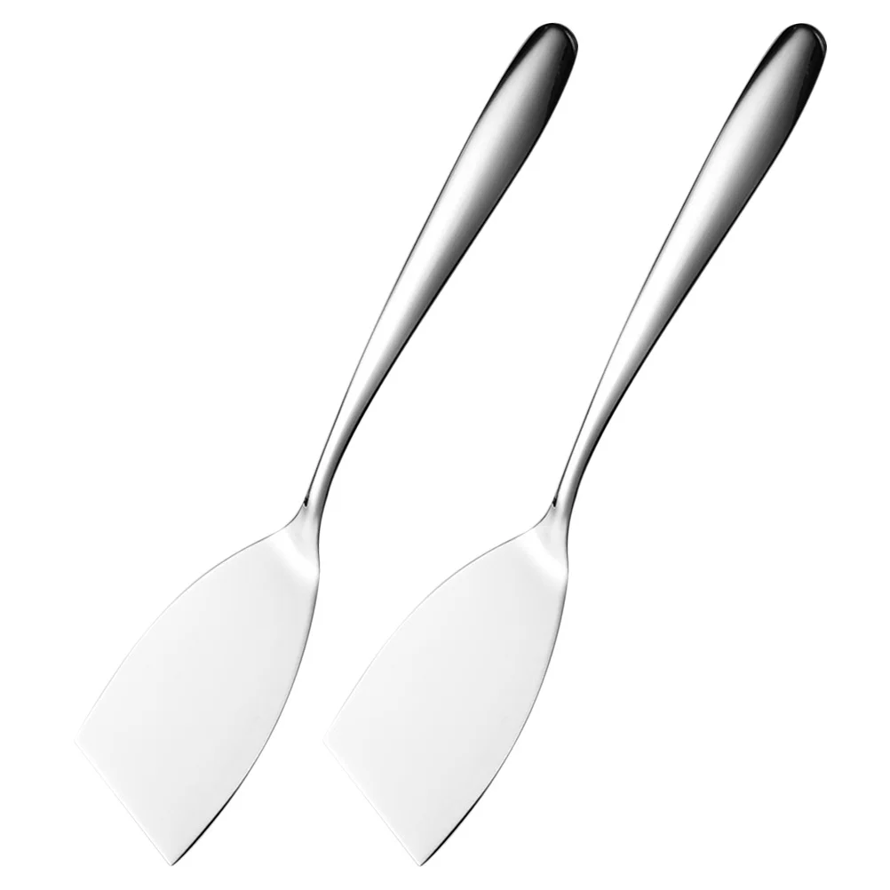 

2Pcs Stainless Steel Spatula 304 Heavy Duty Cooking Turner for Steak Frying Kitchen Restaurant Tool Multipurpose Metal Shovel
