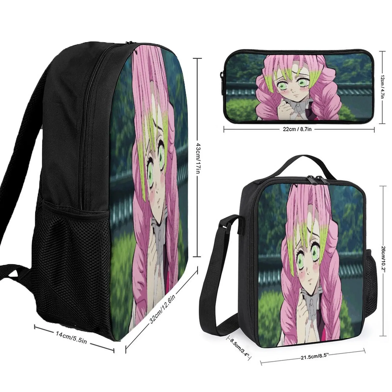 Anime herói personagem 3D impresso mochila, cool menino e menina mochila, atacado personalizado, temporada de volta às aulas