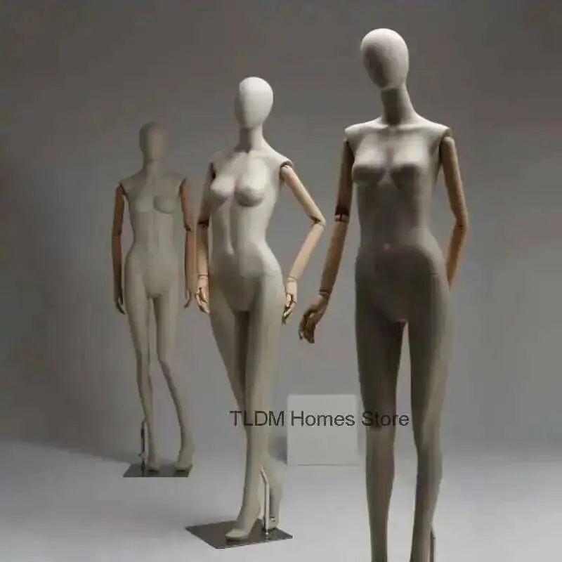 

Model with Clothing Display Store Full Female High-end Window Mannequin Stands Fabric Clavicle Cover Body Body Mannequins