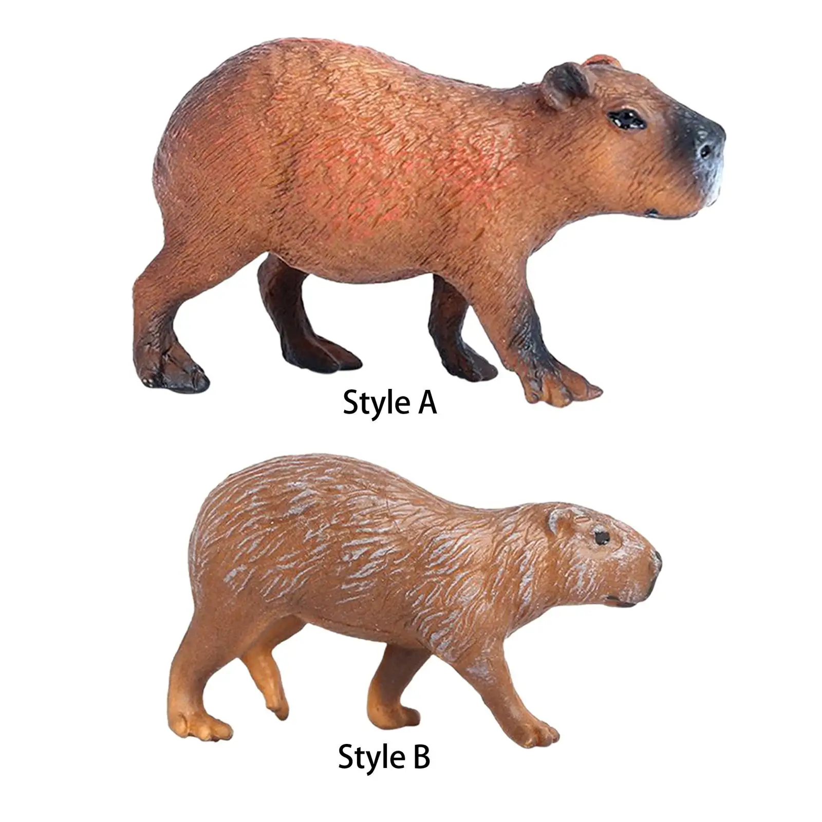 Realistic Capybara Figurines Model Playset Miniature Cognitive for Party Toy