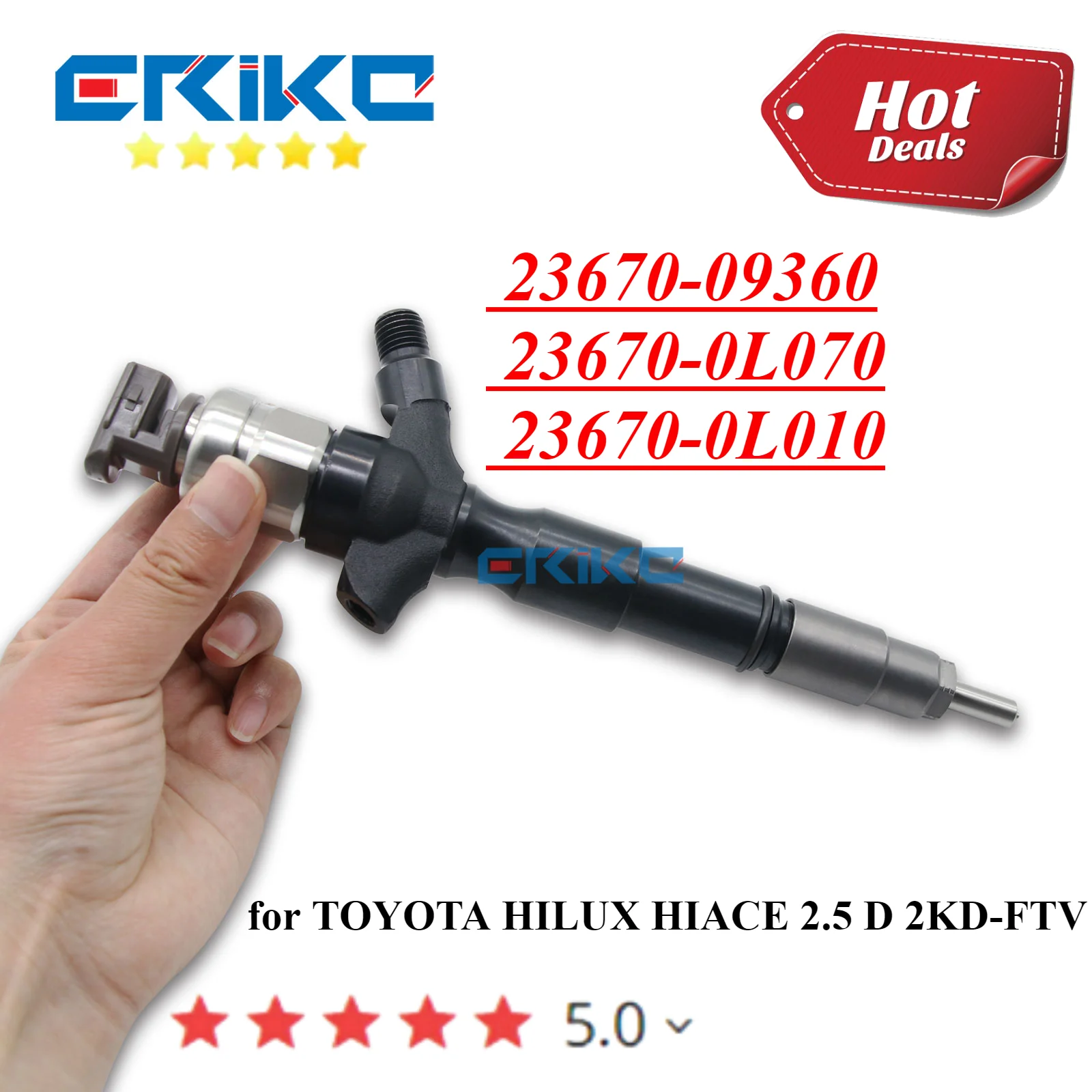 

23670-09360 Auto Engine Injector 23670-0L070 23670-0L010 Sprayer 095000-8740 095000-7761 for TOYOTA HILUX HIACE 2.5 D 2KD-FTV