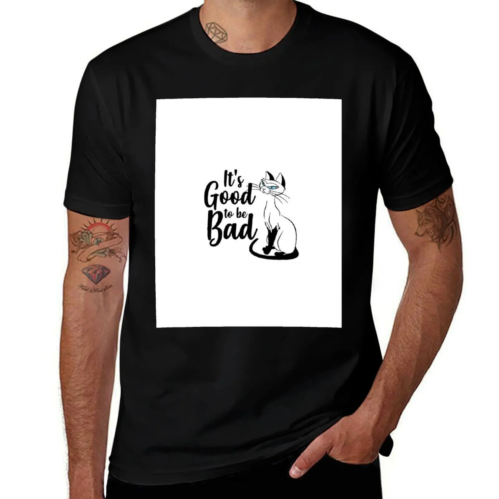 Am Siamese Cat T-Shirt Active Wear Sports for Men T-Shirt