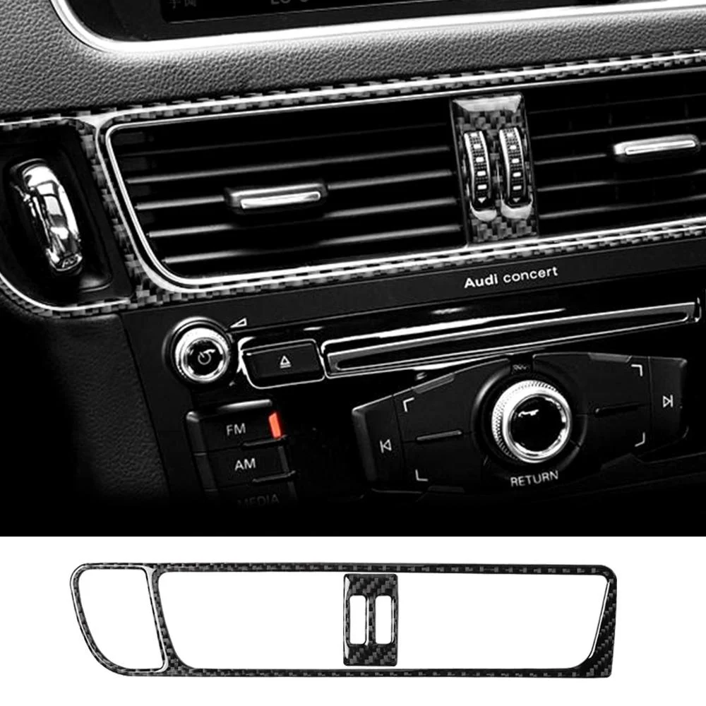 

Car Middle Console Frame Air Conditioner Outlet Decorative Carbon Fiber Cover Trim For Audi Q5 10-17 SQ5 Interior Accessories