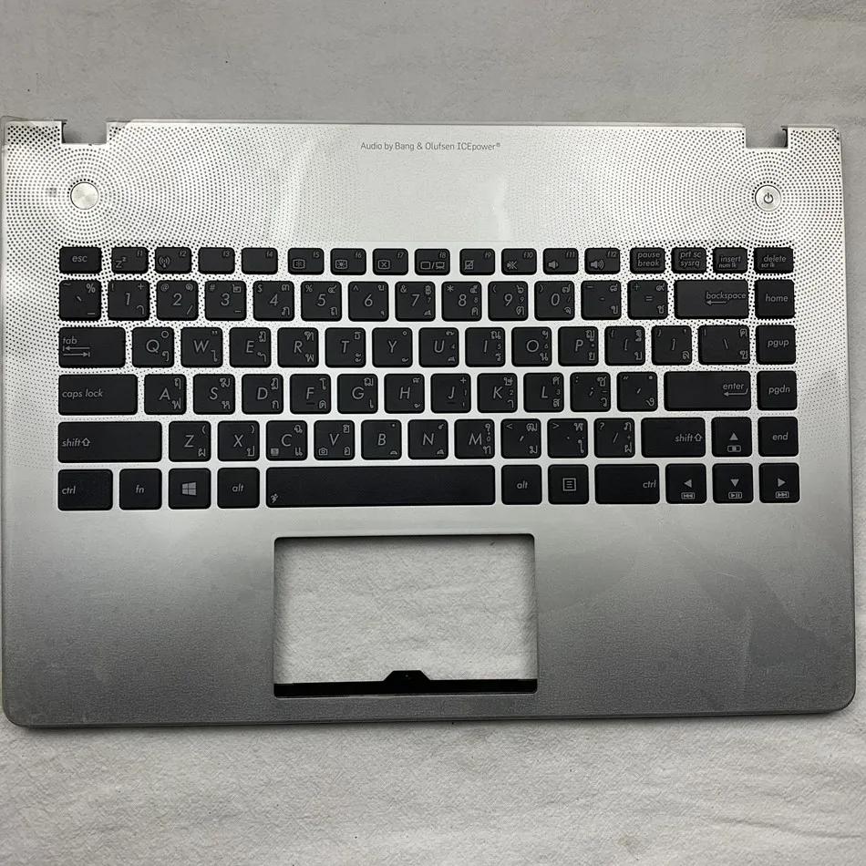 

Thailand Palmrest Cover Laptop Keyboard For ASUS N46V N46VZ N46VM N46 N46EI Silver Cover TI Layout