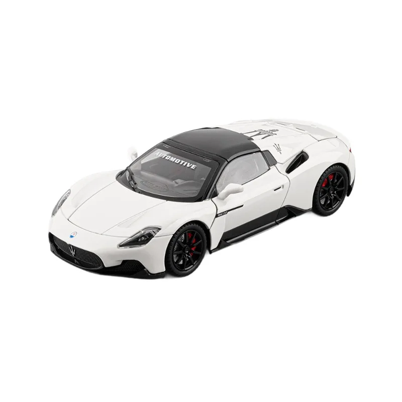 Simulation 1:24 MC20 Convertible Sports Car Alloy Model with Sound and Light Pull Back Children's Toy Vehicle Ornaments Gift