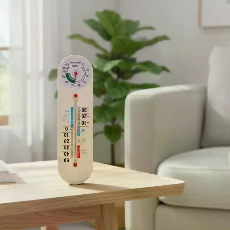 

2 in 1 Analog Temperature Humidity Gauge, Accurate Wall Mounted Hygrometer for Nursery, Reptile Breeding