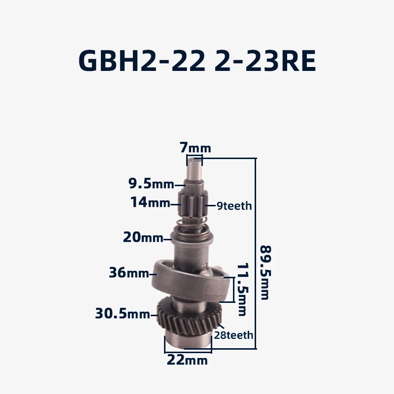 Balanço de Martelo para Bosch Gbh222 2-23re Conjunto Completo de Brocas de Impacto Conjunto de Engrenagens de Embreagem Acessórios