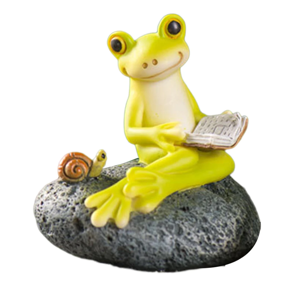 Statue Frog Sculpture Aquarium Pets Delicate For Garden Landscape Home Decoration Miniature Ornaments Practical