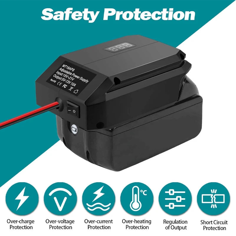 Step Down Converter for Makita Battery DC 18V to 12V Power Wheel Adapter DIY Cigarette Lighter Car Regulator Power Tools