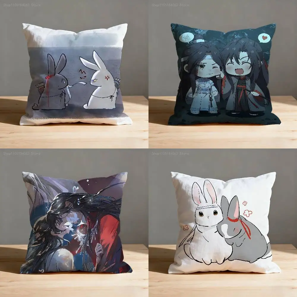 Mo Dao Zu Shi Pillow Case Print Polyester Fiber 40X40 cm Home Sofa Throw Cushion Cover Decoration