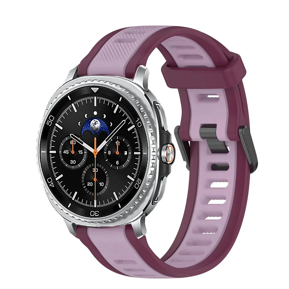 Sports Silicone Strap For Samsung Galaxy Watch Ultra 2025 47mm Two-Tone Bracelet Galaxy Watch 8 44/40mm 8 Classic 46mm Watchband