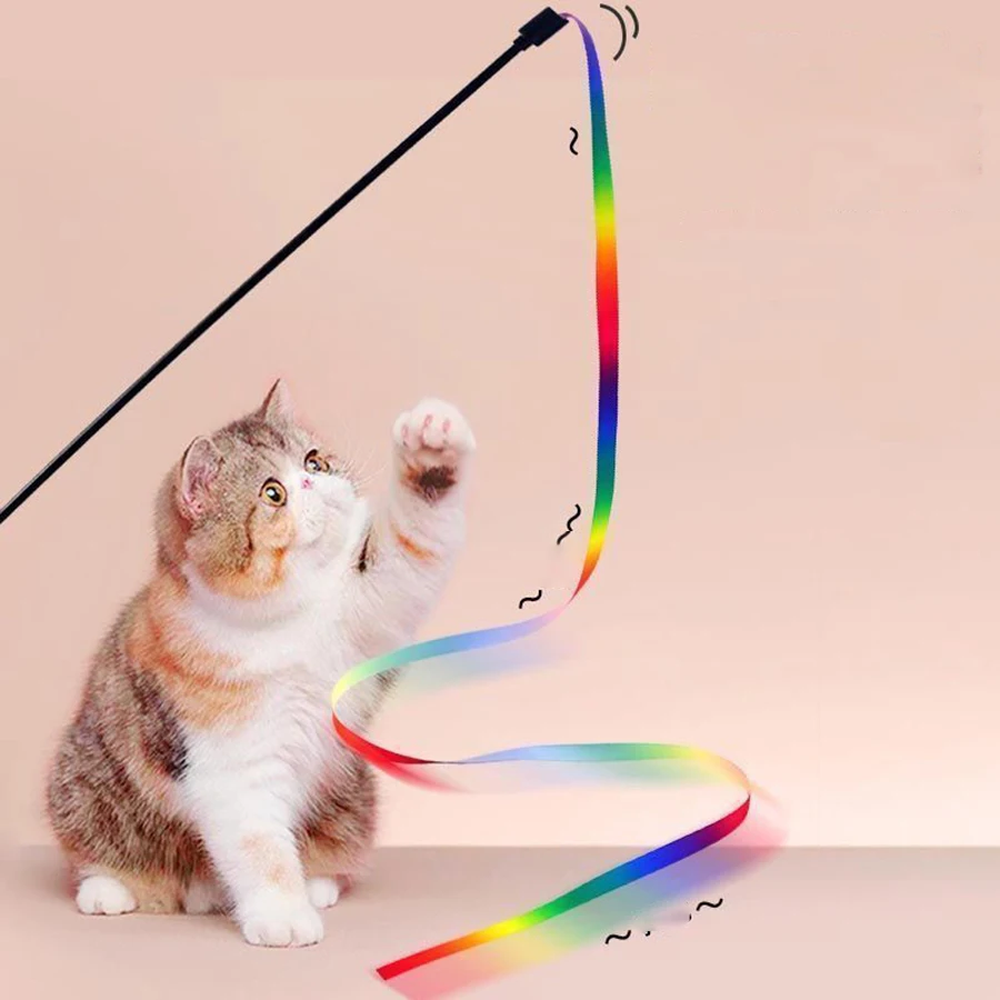 Juguete interactivo varita colorida para gatos – Alivio aburrimiento - imagen 2