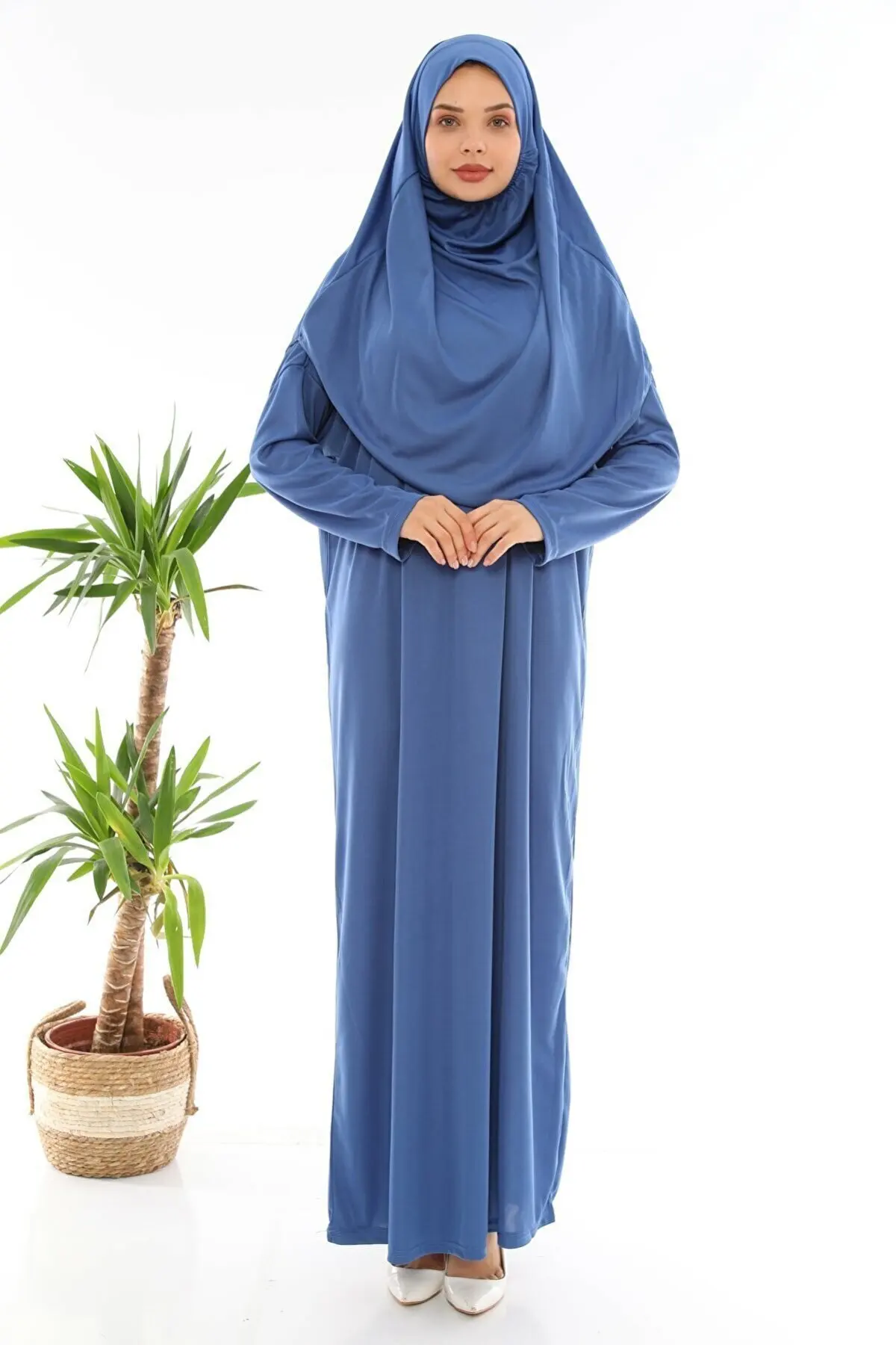 Easy to Wear One Piece Muslim Women's Prayer Dress For Ramadan With Hijab Women's Clothing Sets - New Model -Useful -2022