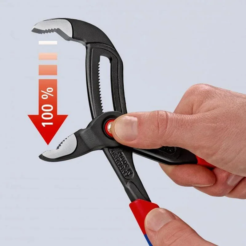 KNIPEX Cobra Quick Set плоскогубцы для водяного насоса 10-дюймовые самоблокирующиеся нескользящие плоскогубцы из хром-ванадиевой электрической стали, регулируемые 8721250