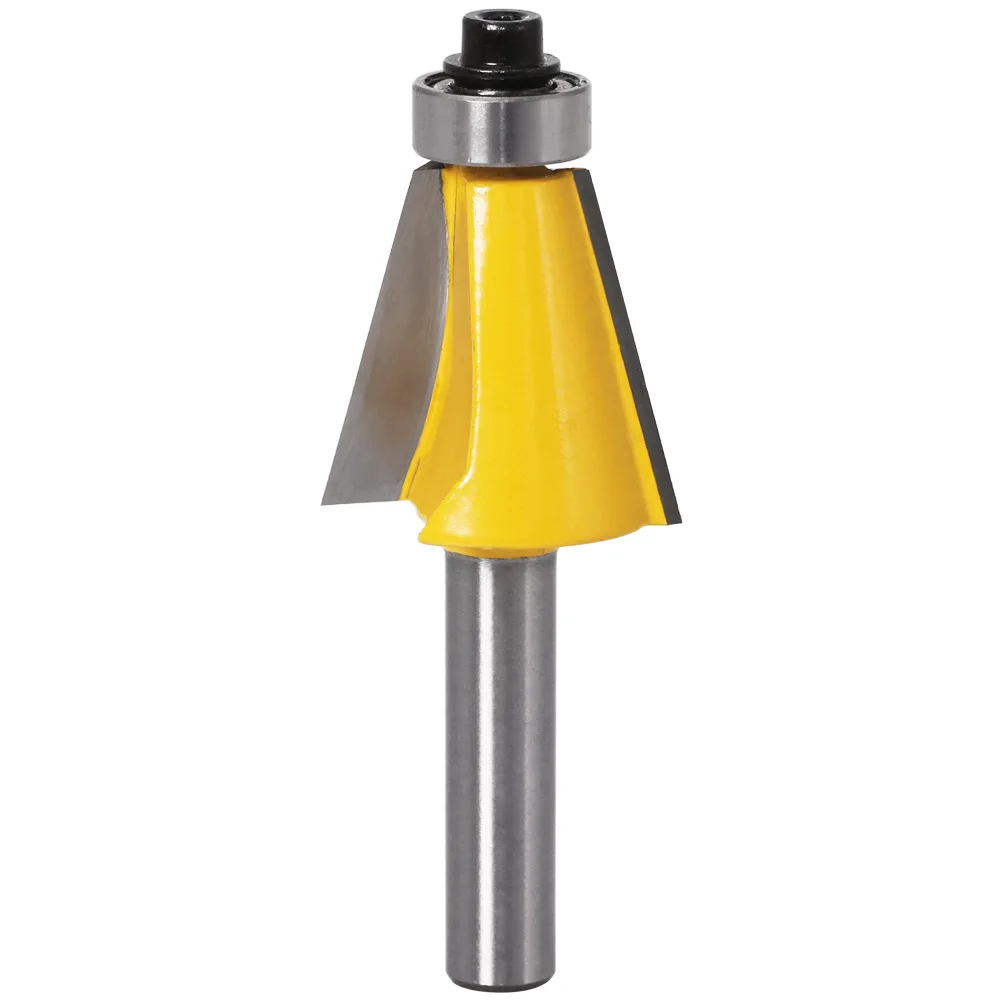 1PC 8MM Shank Milling Cutter Wood Carving 15 22.5 30 Degree Chamfer Router Bit Milling Cutter For Wood Electric Woodworking Tool