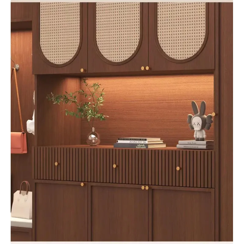 custom.European Style Multi-Functional Entrance Cabinet Modern Shoe Racks