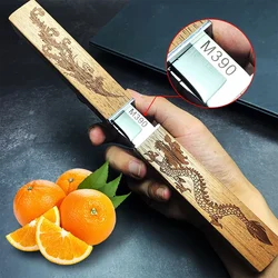 M390 Dragon and Phoenix Portable Fruit Kitchen Knife Home Thickened Steak Knife Meat Knife Edc Multitool