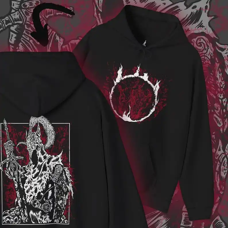 

Drippy Souls Artorias the Abysswalker Gritty Hooded Sweatshirt