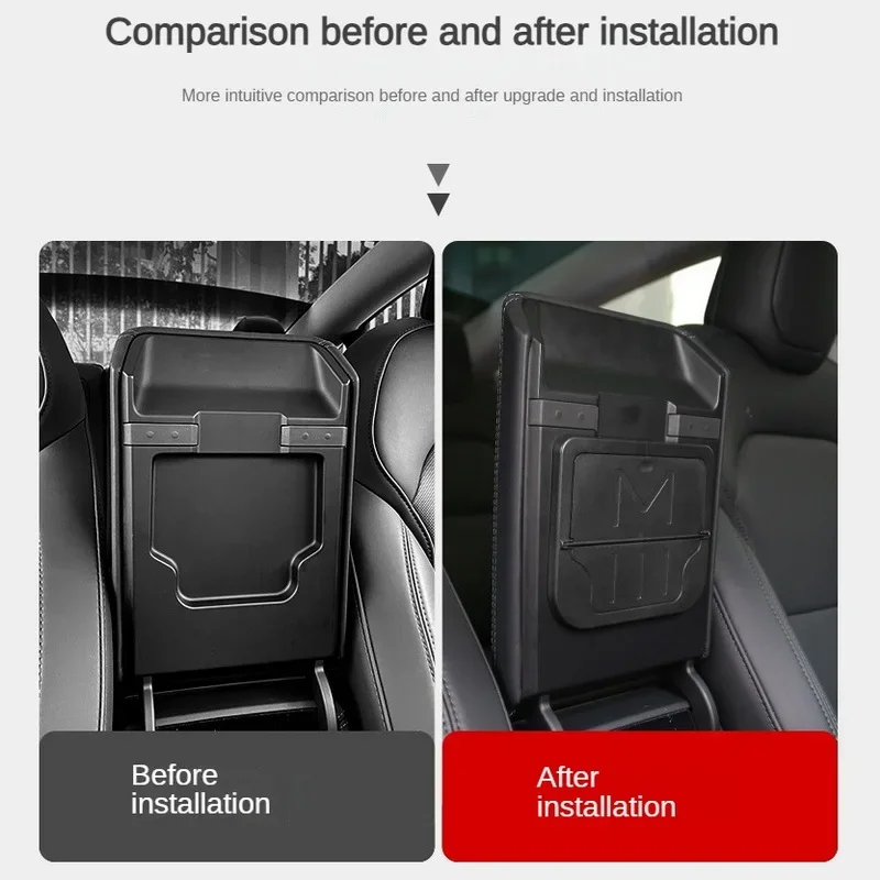 For Tesla Model 3 Highland 2024-2025 Hidden Storage Box Press Armrest Box Stowing Tidying Privacy Storage Interior Accessories