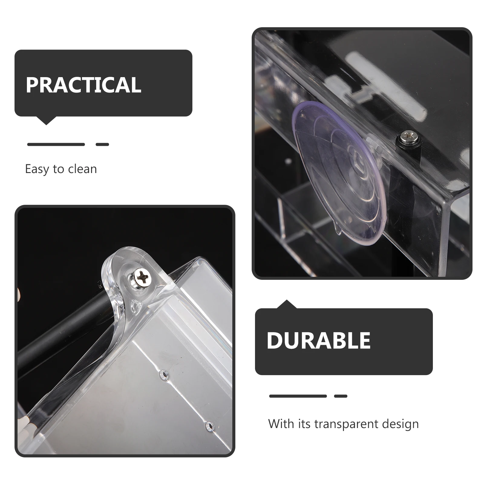 

Sturdy Clear Bird Feeder For Window Mount Durable Plastic Suction Cup Feeders Hummingbird Feeding Box Resistant Wear Easy Clean