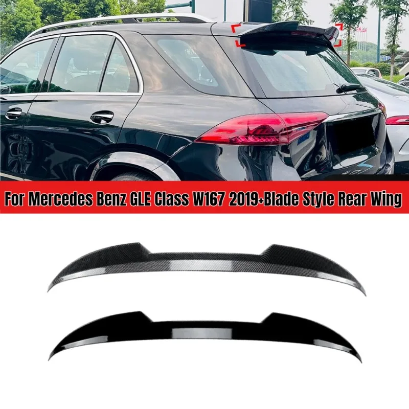 

For Mercedes Benz GLE Class W167 2019+Blade Style Tail Tailgate Splitter Lip Rear Wing Roof Trunk Top Spoiler Trunk Lip Body Kit