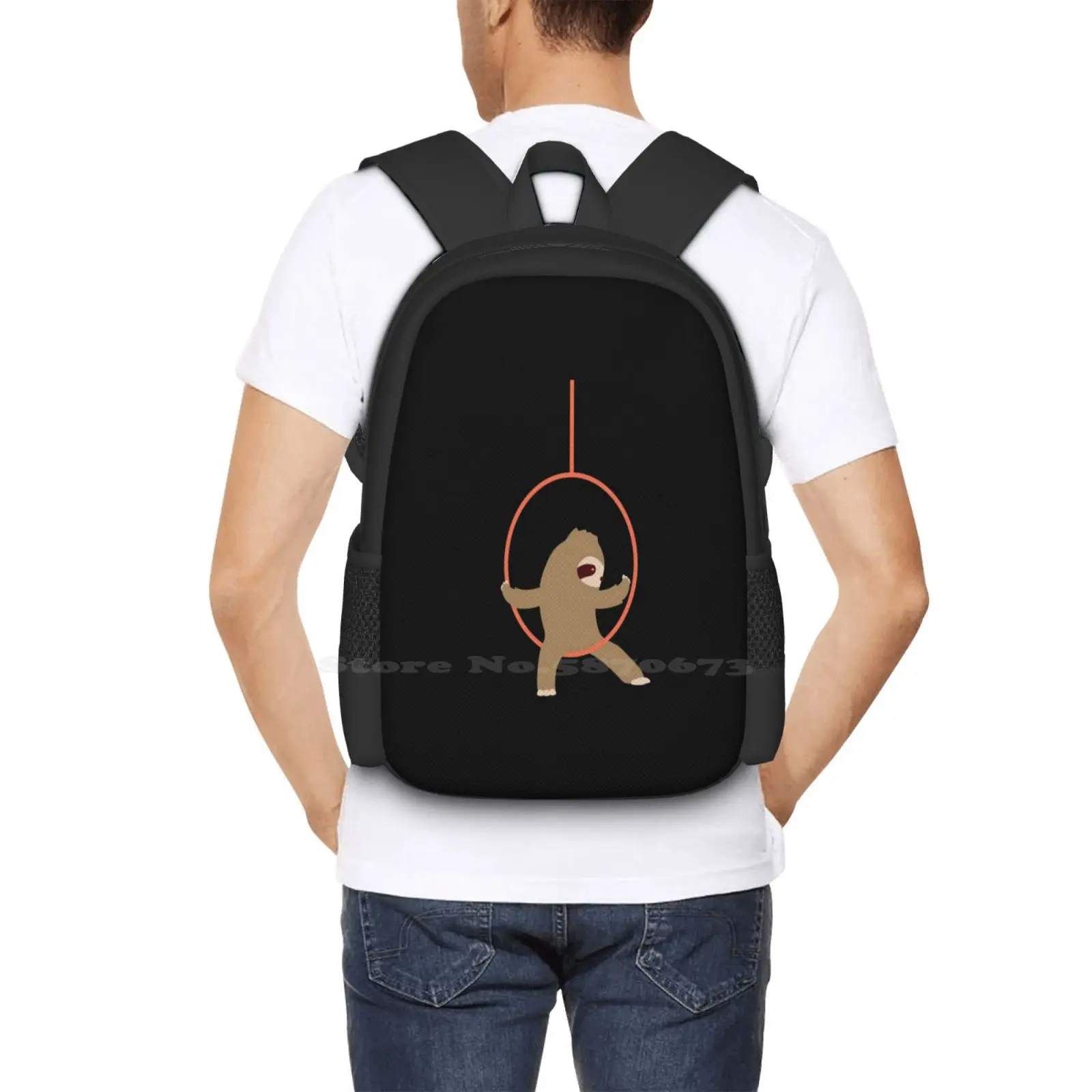 Mochila de diseño con estampado 3D para estudiantes, Aro aéreo perezoso, acrobacias aéreas, Lyra Circus Air Ring, baile aéreo, poste de acrobacias