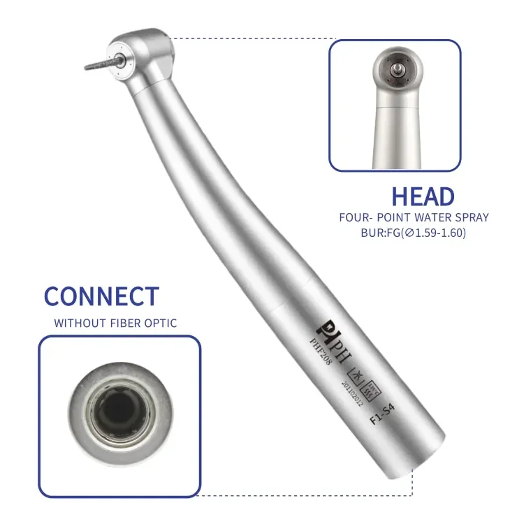 Quick coupling 3 water spray anti-retraction system high speed den tal handpiece air turbine handpiece