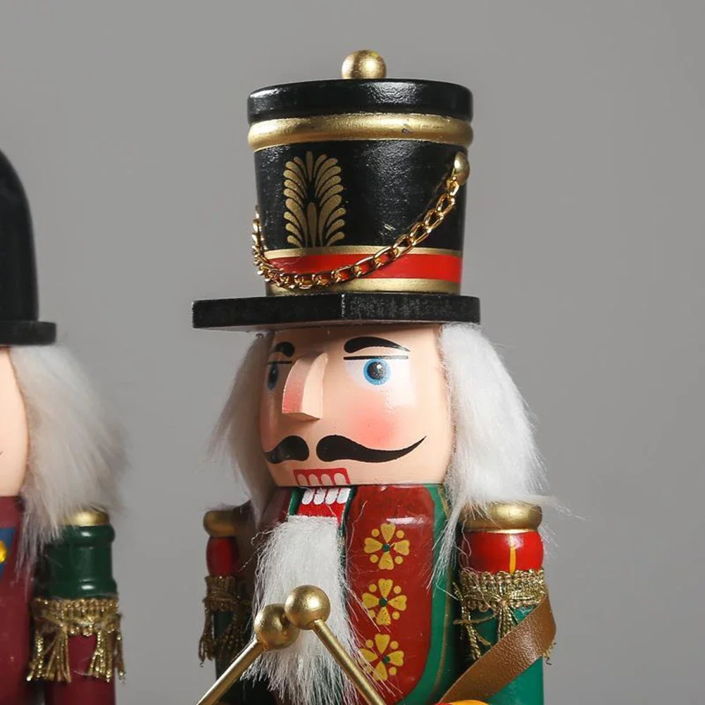 30CM Nutcracker Decorations Christmas Nutcracker Decor Hand-painted Wooden Long-lasting Use Meticulously Decorated